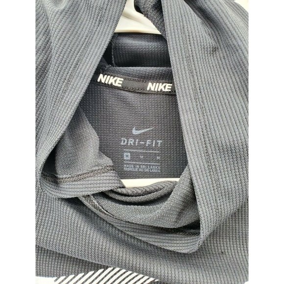 NIKE Dri Fit Shirt Unisex Kids Long Sleeve Hooded High Neck Pullover Black Med. - Picture 7 of 7